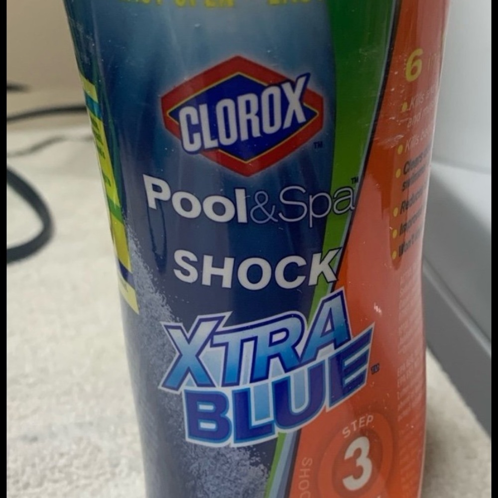 New! Clorox Pool Shock Extra Blue 3. Four Bottles of 1 Lb. Each.Easy Pour Bottle - Picture 3 of 8